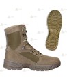 Bota táctica de caña alta con cordones color kaki
