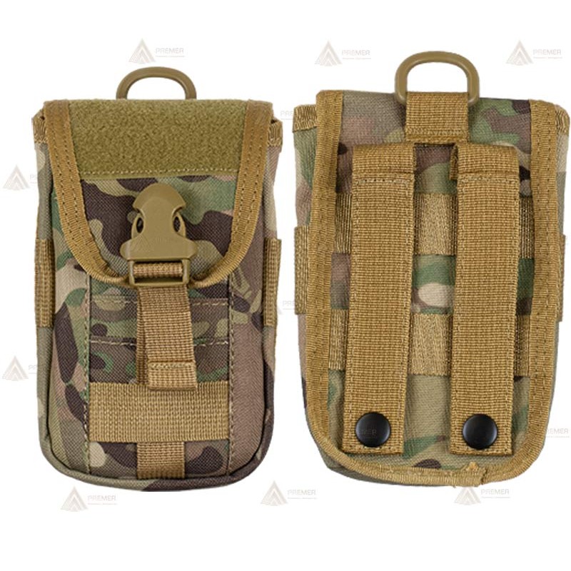 Bolsa auxiliar con sistema MOLLE muy económica y versátil, color camuflaje