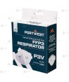 Mascarilla dolomita plegable y con válvula tipo  FFP3 NR D