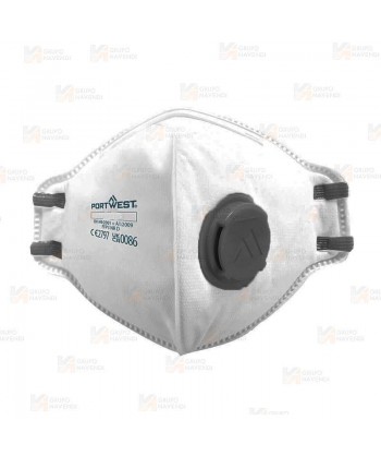 Mascarilla dolomita plegable y con válvula tipo  FFP2 NR D