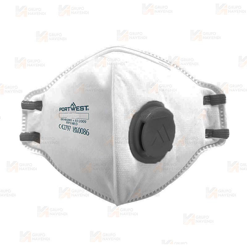Mascarilla dolomita plegable y con válvula tipo  FFP2 NR D