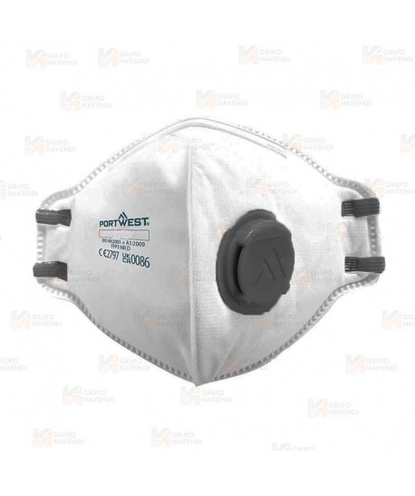 Mascarilla dolomita plegable y con válvula tipo  FFP2 NR D