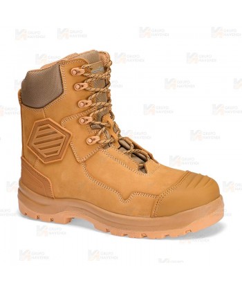 Bota de media caña no metálica con cremallera S3S HRO FO SC HI CI AN LG SR color beige