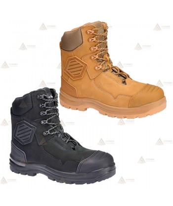Bota de media caña no metálica con cremallera S3S HRO FO SC HI CI AN LG SR