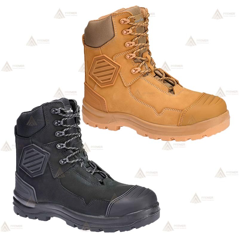 Bota de media caña no metálica con cremallera S3S HRO FO SC HI CI AN LG SR