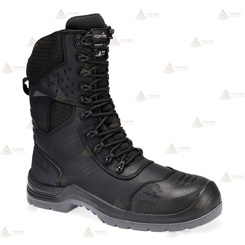 Botas táctica de piel y cordura con cremallera S7L ESD HRO LG FO SC CI SR