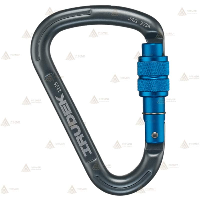 Mosquetón asimétrico de aluminio con cierre de rosca (Screw-Lock )   (25kN)