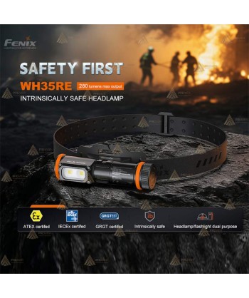 Frontal Fénix WH35RE ATEX Intrínsecamente segura (280 Lúmenes)