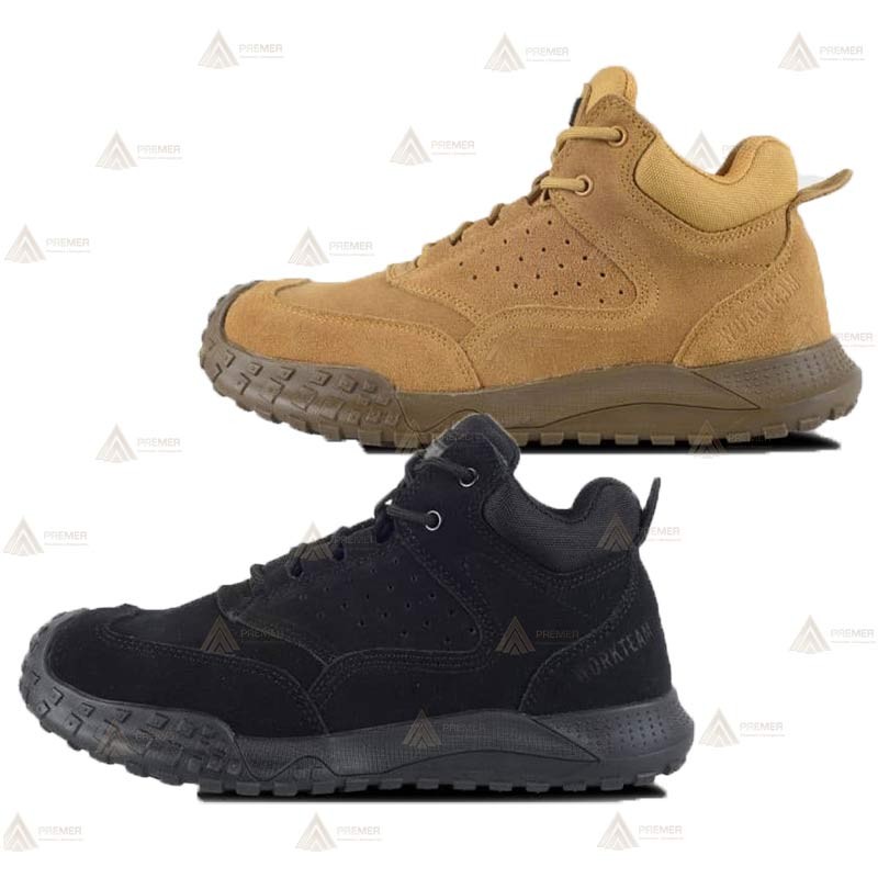 Botas  de piel y serraje de seguridad sin componentes metálicos color negro