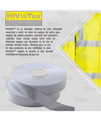 Gabardina bicolor alta visibilidad con capucha desmontable -122cm-