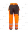 Pantalón ignífugo, con forro, impermeable, transpirable, de alta visibilidad y multinorma para rescate y bomberos