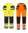 Pantalón ignífugo, con forro, impermeable, transpirable, de alta visibilidad y multinorma para rescate y bomberos
