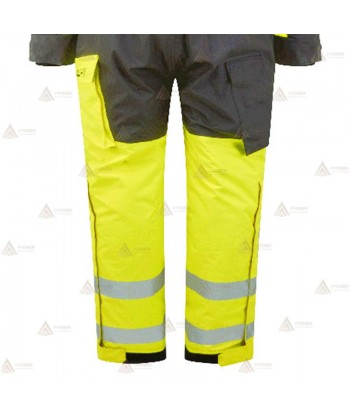 Buzo ignífugo, con forro, impermeable, transpirable, de alta visibilidad y multinorma para rescate y bomberos