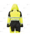 Buzo ignífugo, con forro, impermeable, transpirable, de alta visibilidad y multinorma para rescate y bomberos