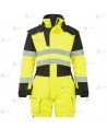 Buzo ignífugo, con forro, impermeable, transpirable, de alta visibilidad y multinorma para rescate y bomberos
