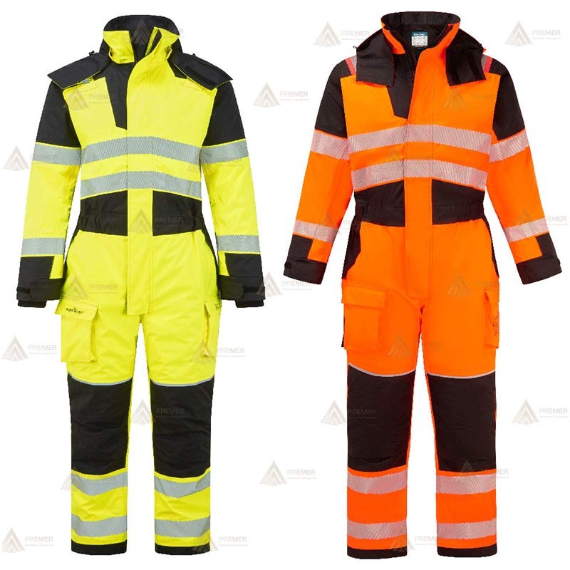 Buzo ignífugo, con forro, impermeable, transpirable, de alta visibilidad y multinorma para rescate y bomberos
