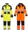 Buzo ignífugo, con forro, impermeable, transpirable, de alta visibilidad y multinorma para rescate y bomberos