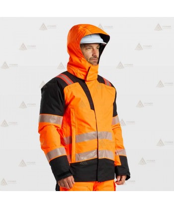 Cazadora ignífuga Modaflame de alta visibilidad y multinorma con forro
