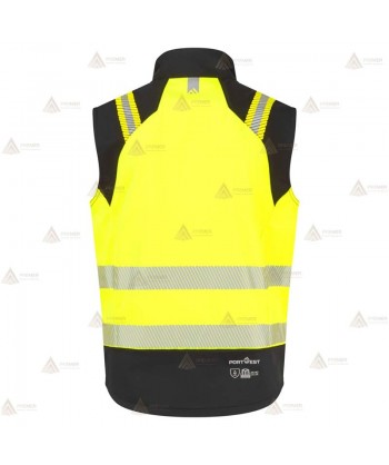 Chaleco softshell ignífugo Modaflame de alta visibilidad para bomberos y rescate