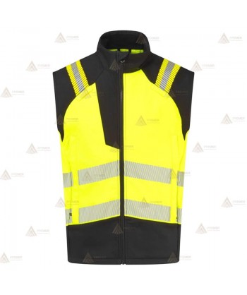 Chaleco softshell ignífugo Modaflame de alta visibilidad para bomberos y rescate
