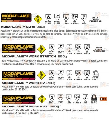 Pantalón ignífugo Modaflame de alta visibilidad y multinorma para rescate y bomberos