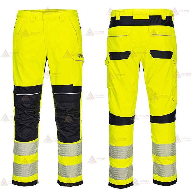 Pantalón ignífugo Modaflame de alta visibilidad y multinorma para rescate y bomberos