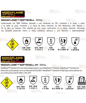 Polo ignífugo Modaflame de alta visibilidad y multinorma para bomberos y rescate