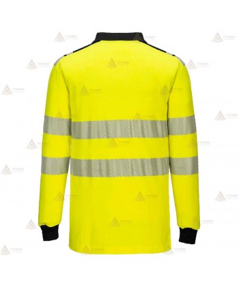 Polo ignífugo Modaflame de alta visibilidad y multinorma para bomberos y rescate