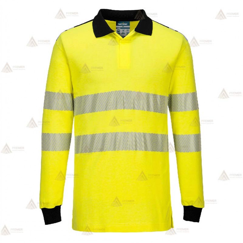 Polo ignífugo Modaflame de alta visibilidad y multinorma para bomberos y rescate