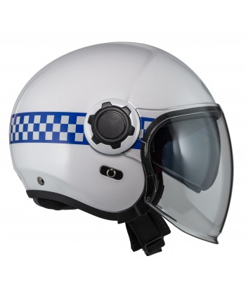 Casco Jet de resina ABS para motoristas de policía RPL-2SV