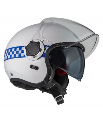Casco Jet de resina ABS para motoristas de policía RPL-2SV