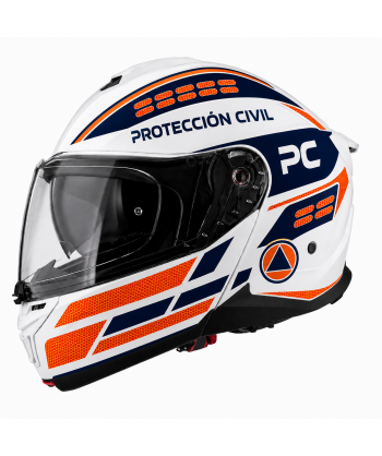Rotulación personalizada de cascos de motorista para Policía Local, Protección Civil, Emergencias.
