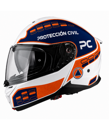 Rotulación personalizada de cascos de motorista para Policía Local, Protección Civil, Emergencias.