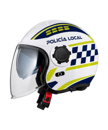 Rotulación personalizada de cascos de motorista para Policía Local, Protección Civil, Emergencias.