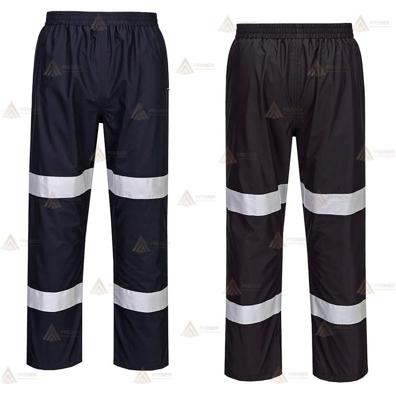 Cubrepantalón transpirable con cintas reflectantes y membrana TPU