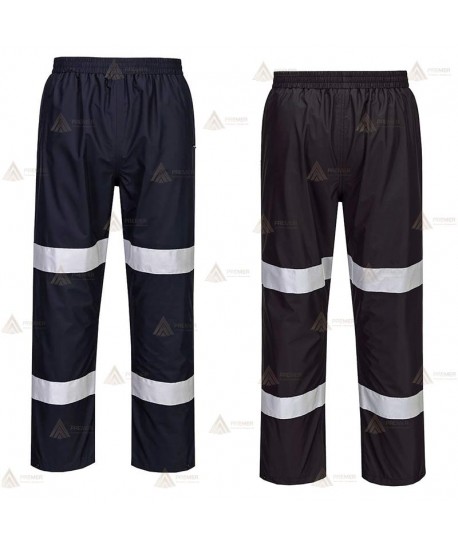 Cubrepantalón transpirable con cintas reflectantes y membrana TPU