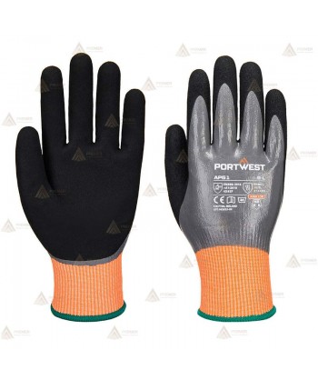Guante impermeable con nivel anticorte F y resistente a 100º