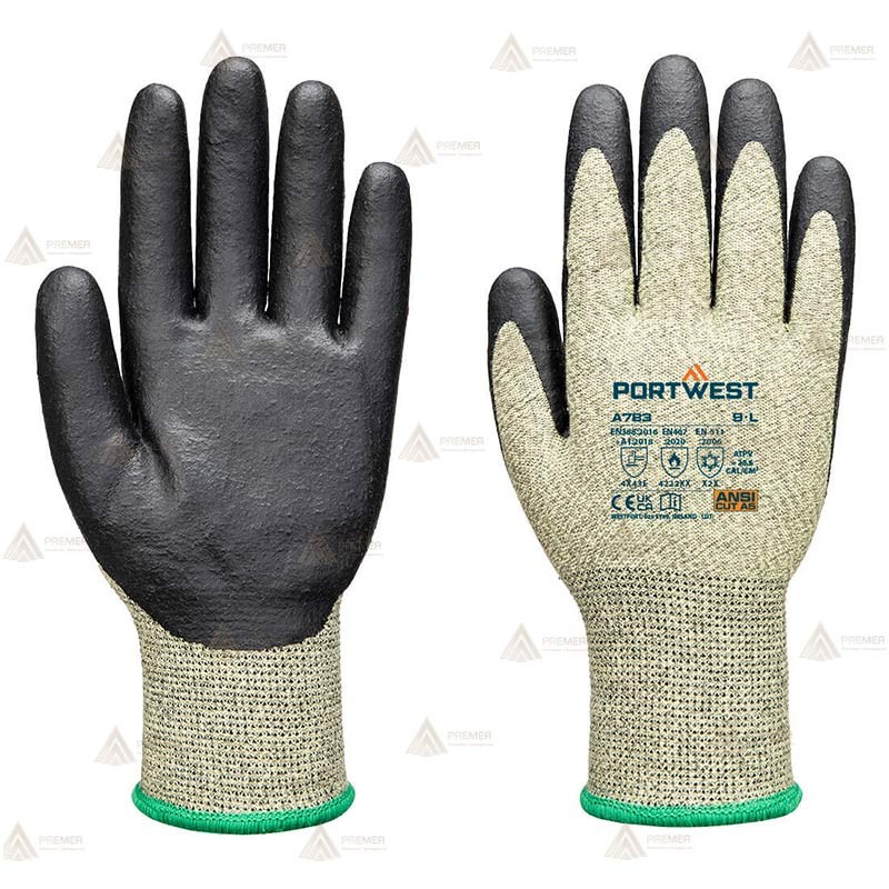 Guantes con protección a altas temperaturas (250º) y nivel anticorte D