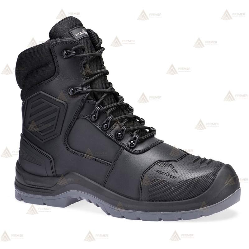 Botas de seguridad con cremallera y membrana impermeable y transpirable
