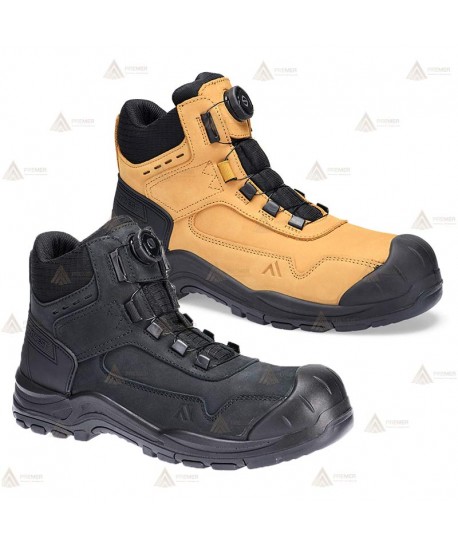 Bota media caña Steel Nubuck con cierre por cable S3 HRO SR FO SC color negro