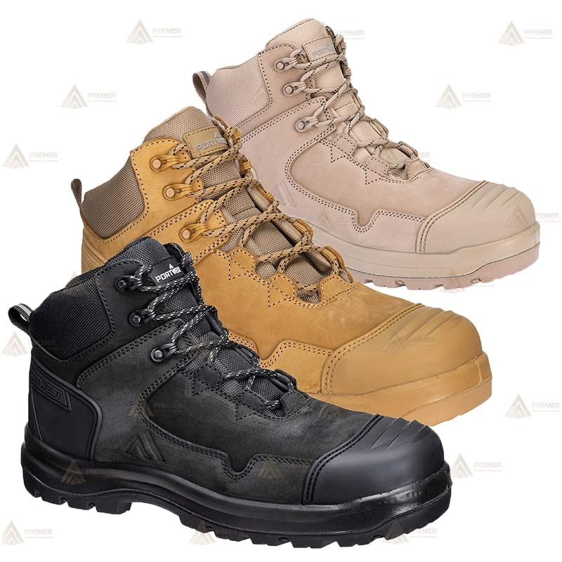 Botas  de piel nobuck de seguridad  S3S con cremallera