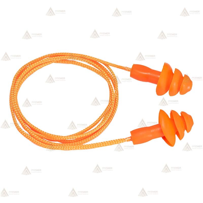 Tapones reutilizables de TPR con cordón (SNR 32 dB)