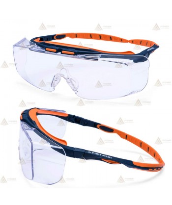 Sobre gafas de seguridad Peak OTG con protector de cejas de TPE