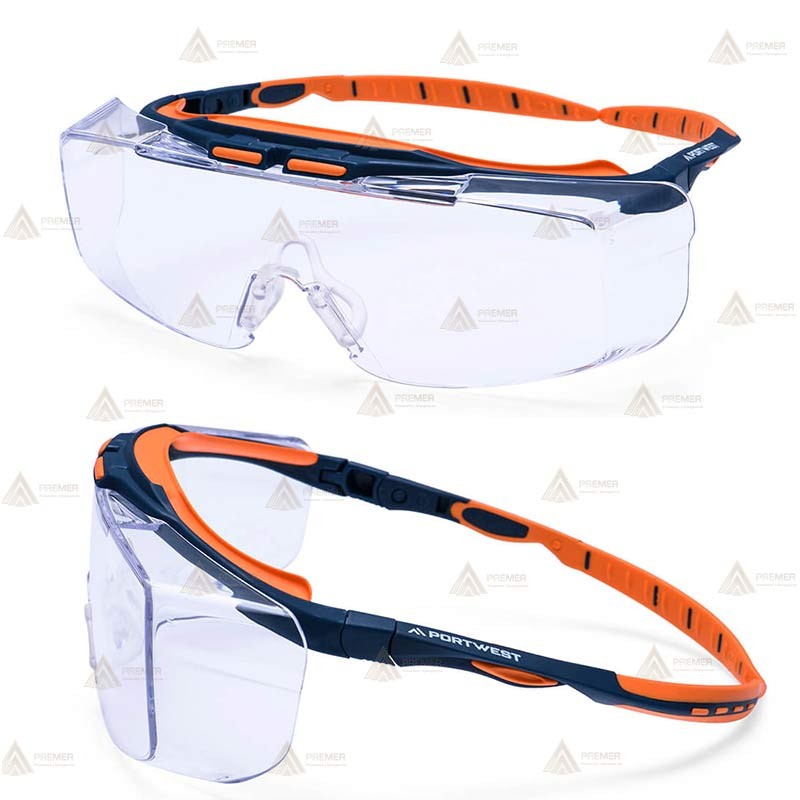 Sobre gafas de seguridad Peak OTG con protector de cejas de TPE