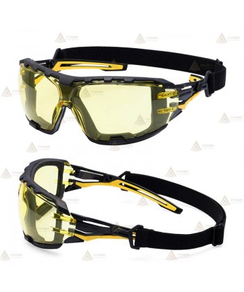 Gafas de seguridad Anthracite Wraparound Plus ocular color ambar