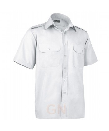 Camisa manga corta vigilante jurado color blanca