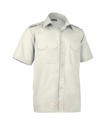 Camisa manga corta vigilante jurado color crema