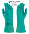 Guantes de nitrilo color verde para productos químicos