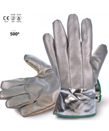 Guantes aluminizados para altas temperaturas hasta 500 ºC