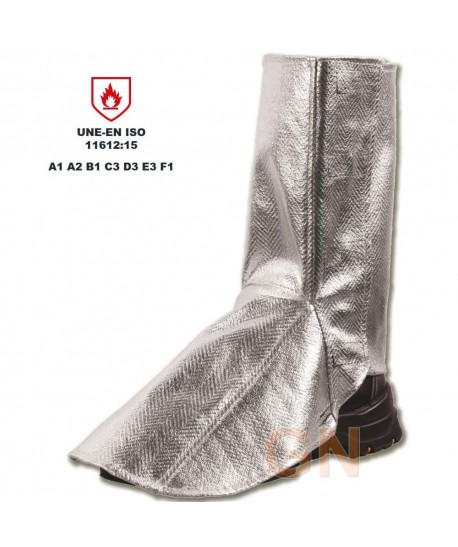 Polainas aluminizadas y kevlar muy ligeras de una capa 250ºC